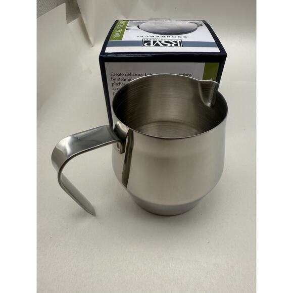 RSVP 18/8 Stainless Steel Espresso Frothing and Steaming Pitcher, 10-Ounce *READ - Picture 1 of 16